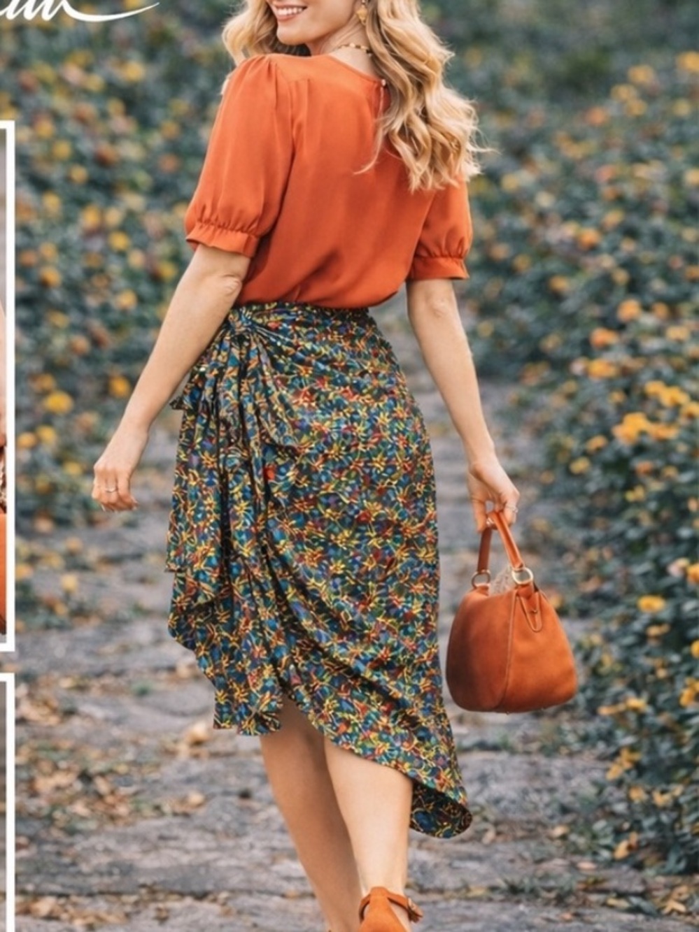 3.1 Phillip Lim,Silk Floral Ruffle Wrap Skirt,Excellent Condition,Size 6